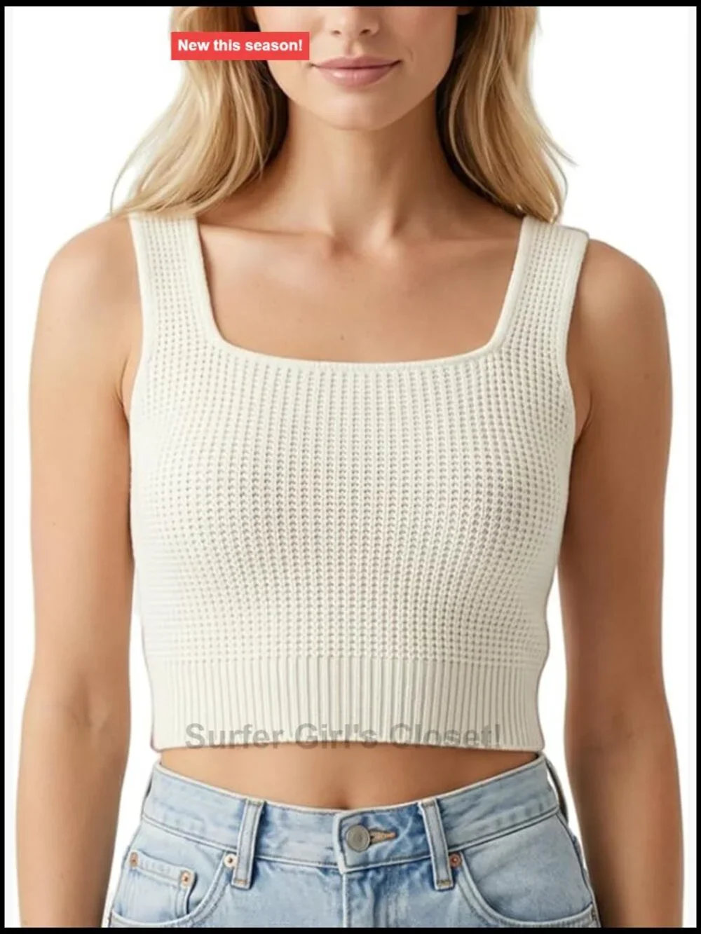 Women's Knit Sleeveless Sweater Vest Crop Tank Cami Summer Casual